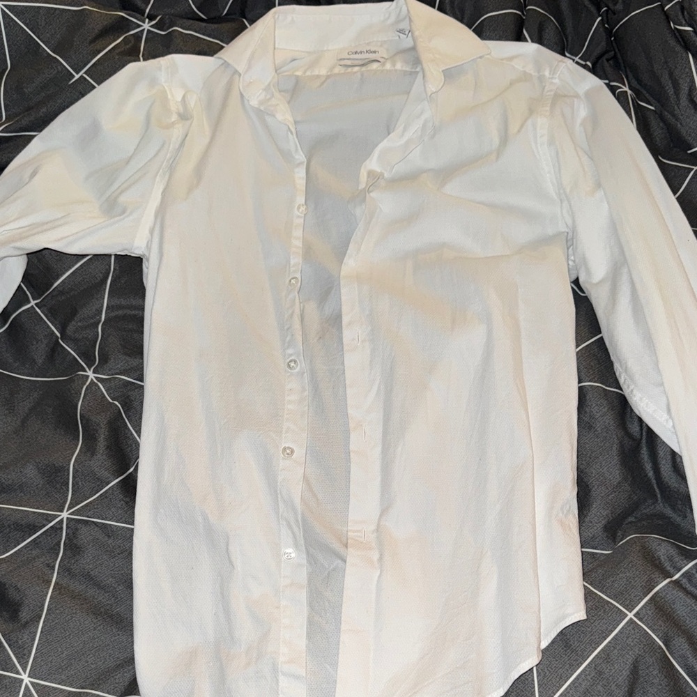 Calvin Klein Men's Crisp White Button-Down Shirt